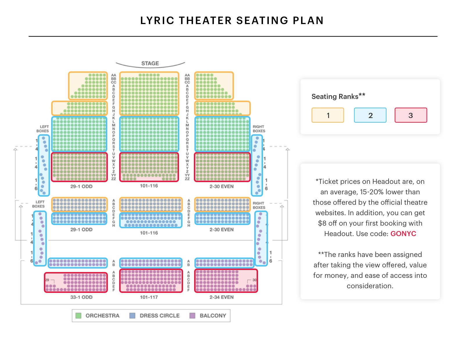 Lyric Theatre Seating Chart Best Seats Real Time Pricing